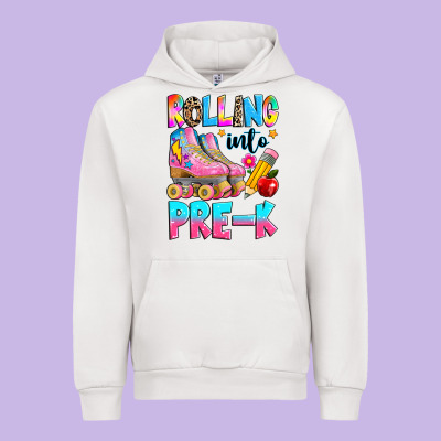 Rolling Into Pre K Grade Urban Hoodie Designed By Texasbilliewilder