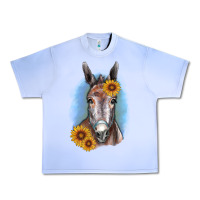 Grape Ice Sunflower Donkey Urban Heavy Tee - RanaPortraitStore