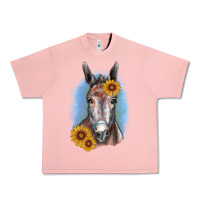 Salmon Sunflower Donkey Urban Heavy Tee - RanaPortraitStore