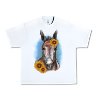 White Sunflower Donkey Urban Heavy Tee - RanaPortraitStore