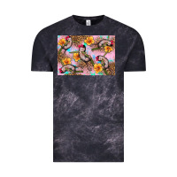 Cloud Black Baby monkey flowers Vintage Tee - Artiststas