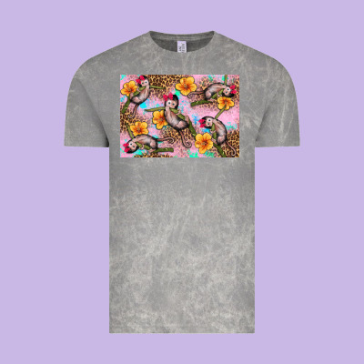 Baby Monkey Flowers Vintage Tee Designed By Artiststas
