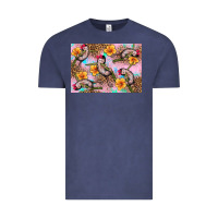 Vintage Denim Baby monkey flowers Vintage Tee - Artiststas