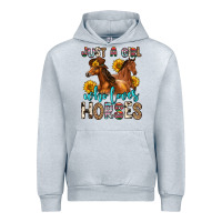 Heather Grey just a girl who loves horses Urban Hoodie - Zillion Design Studio