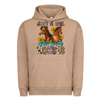 Pigment Burro just a girl who loves horses Urban Hoodie - Zillion Design Studio