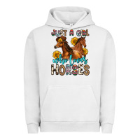 Pigment Lunar Rock just a girl who loves horses Urban Hoodie - Zillion Design Studio