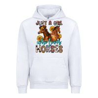 White just a girl who loves horses Urban Hoodie - Zillion Design Studio