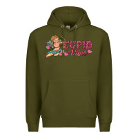 Army Green cupid vibes Premium Hoodie - RanaPortraitStore