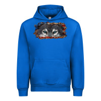 Cobalt wolf eyes american flag Urban Hoodie - RanaPortraitStore
