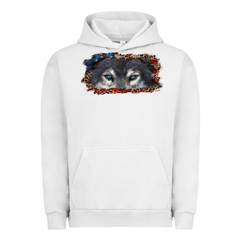 Wolf Eyes American Flag Urban Hoodie by RanaPortraitStore | Teevron