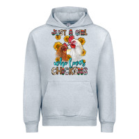 Heather Grey just a girl who loves chickens Urban Hoodie - Zillion Design Studio