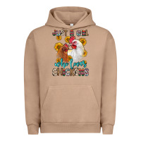Pigment Burro just a girl who loves chickens Urban Hoodie - Zillion Design Studio
