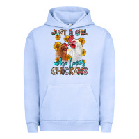Pigment Grape Ice just a girl who loves chickens Urban Hoodie - Zillion Design Studio