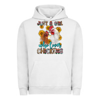 Pigment Lunar Rock just a girl who loves chickens Urban Hoodie - Zillion Design Studio