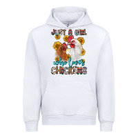 White just a girl who loves chickens Urban Hoodie - Zillion Design Studio