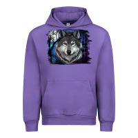 Tulip wolf and full moon Urban Hoodie - RanaPortraitStore