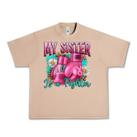 Burro Breast Cancer My Sister Is A Fighter Urban Heavy Tee - Artiststas