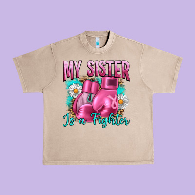 Breast Cancer My Sister Is A Fighter Urban Heavy Tee Designed By Artiststas