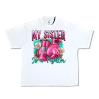 White Breast Cancer My Sister Is A Fighter Urban Heavy Tee - Artiststas