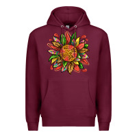 Burgundy watermelon sunflower Premium Hoodie - texasbilliewilder