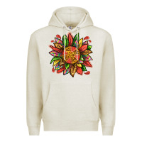 Oatmeal Heather watermelon sunflower Premium Hoodie - texasbilliewilder