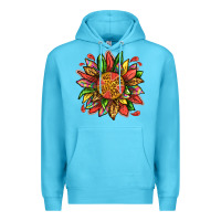 Ocean Blue watermelon sunflower Premium Hoodie - texasbilliewilder