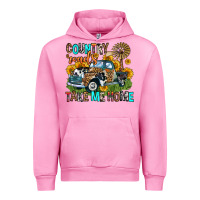 Fuchsia Pink country roads take me home Urban Hoodie - Zillion Design Studio