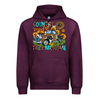 Mauve Wine country roads take me home Urban Hoodie - Zillion Design Studio
