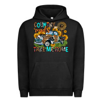 Pigment Black country roads take me home Urban Hoodie - Zillion Design Studio