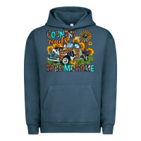 Pigment Midnight Navy country roads take me home Urban Hoodie - Zillion Design Studio