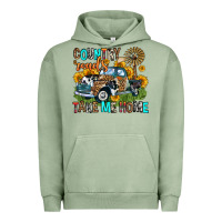 Pigment Oil Green country roads take me home Urban Hoodie - Zillion Design Studio
