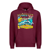 Burgundy whatever float your boat Premium Hoodie - texasbilliewilder