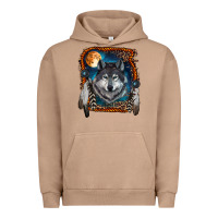 Pigment Burro wolf and feathers Urban Hoodie - RanaPortraitStore