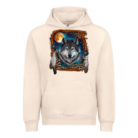 Sandshell wolf and feathers Urban Hoodie - RanaPortraitStore