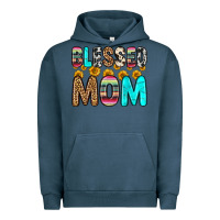Pigment Midnight Navy blessed mom Urban Hoodie - Zillion Design Studio