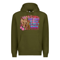 Army Green sorry ladies my heart belongs to mommy highland cow and calf Premium Hoodie - RanaPortraitStore