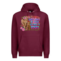 Burgundy sorry ladies my heart belongs to mommy highland cow and calf Premium Hoodie - RanaPortraitStore