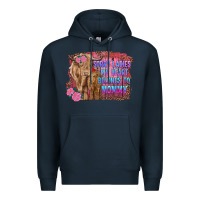Navy sorry ladies my heart belongs to mommy highland cow and calf Premium Hoodie - RanaPortraitStore