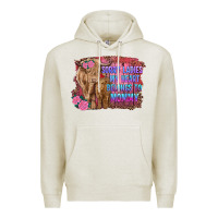 Oatmeal Heather sorry ladies my heart belongs to mommy highland cow and calf Premium Hoodie - RanaPortraitStore