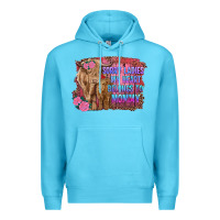 Ocean Blue sorry ladies my heart belongs to mommy highland cow and calf Premium Hoodie - RanaPortraitStore