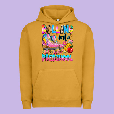 Rolling Into Preschool Grade Urban Hoodie Designed By Texasbilliewilder