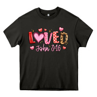 Asphalt loved john 3 16 Heavy Core Tee - LillyAllenDesigns