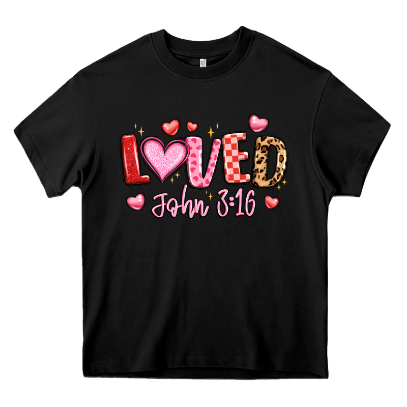 Loved John 3 16 Heavy Core Tee by LillyAllenDesigns | Teevron