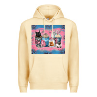 Pina Colada cat coffee cups Premium Hoodie - Zillion Design Studio