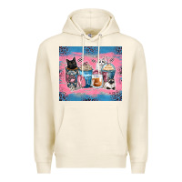 Tofu cat coffee cups Premium Hoodie - Zillion Design Studio