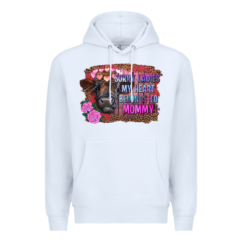 Sorry Ladies My Heart Belongs To Mommy Highland Calf Premium Hoodie by RanaPortraitStore | Teevron