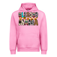 Fuchsia Pink blessed mama Urban Hoodie - Zillion Design Studio