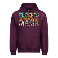 Mauve Wine blessed mama Urban Hoodie - Zillion Design Studio