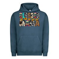 Pigment Midnight Navy blessed mama Urban Hoodie - Zillion Design Studio