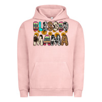 Pigment Salmon blessed mama Urban Hoodie - Zillion Design Studio